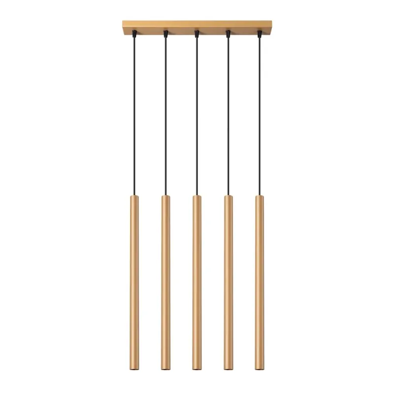 Compra Hoy Lámpara colgante Vacu dorado, 5 luces