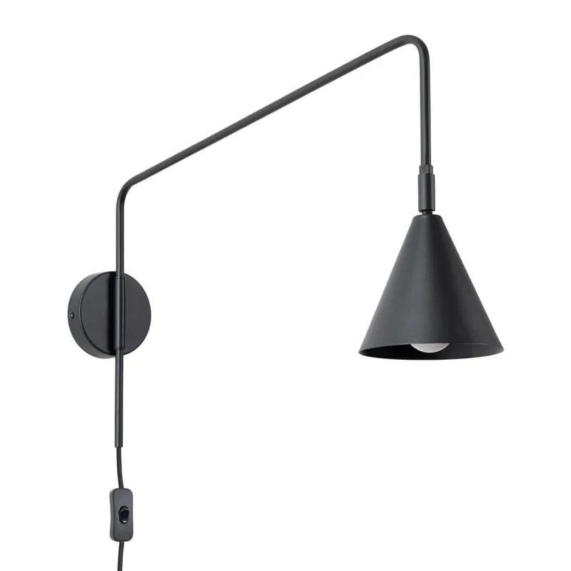 Aplique de pared Naon negro Envío Exprés