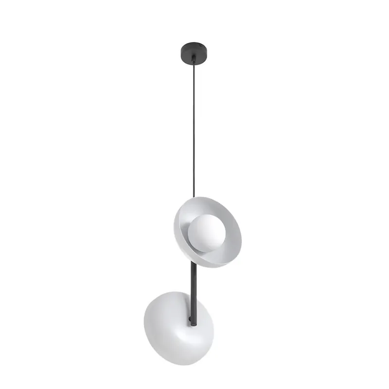 Solo Hoy Lámpara colgante Elara gris+negro (2 luces)