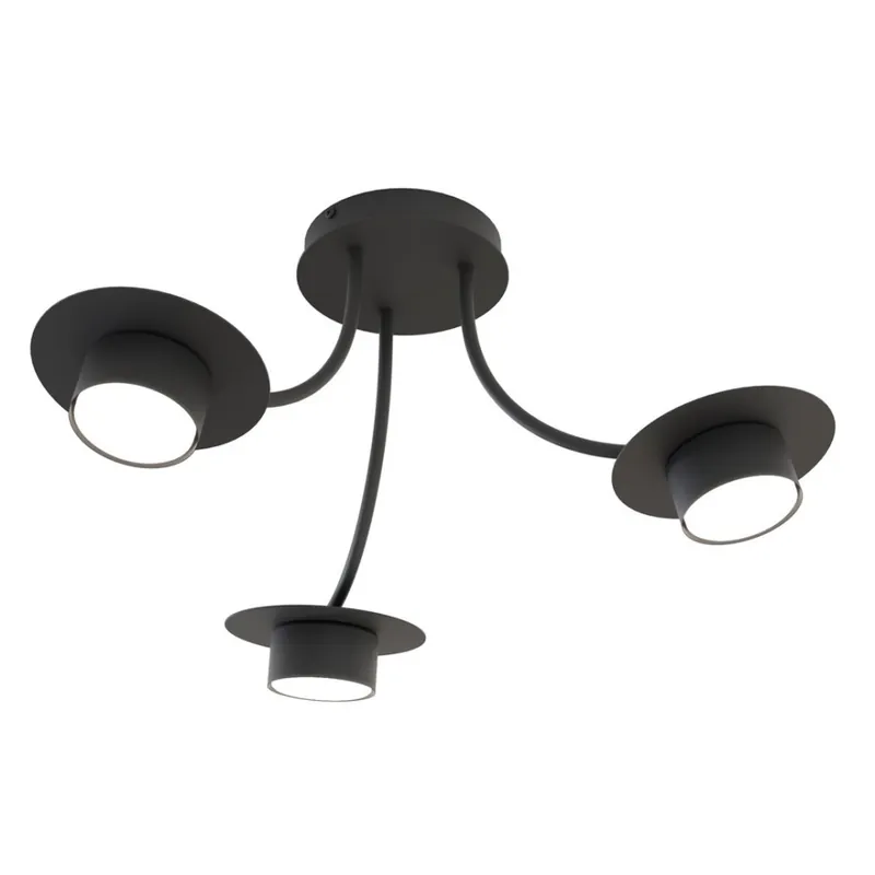 Lámpara de techo Daxi negro (3 luces) A Buen Precio