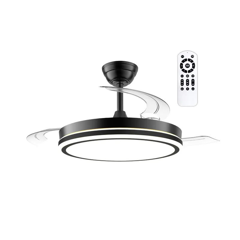 Oferta Ventilador LED aspas retráctiles Night Evo M Negro CCT Dim (60W)