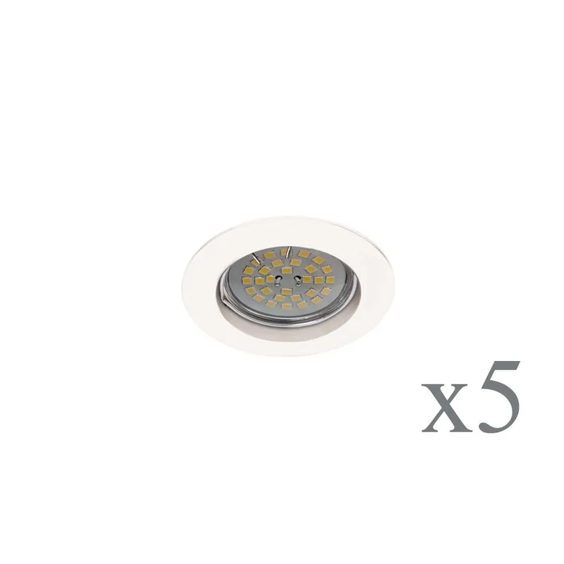 Compra Ahora Pack 5 Basic redondo blanco fijo