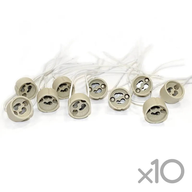 Pack 10 douilles GU10 - Apte à les ampoules LED et halogènes Comprar En Línea