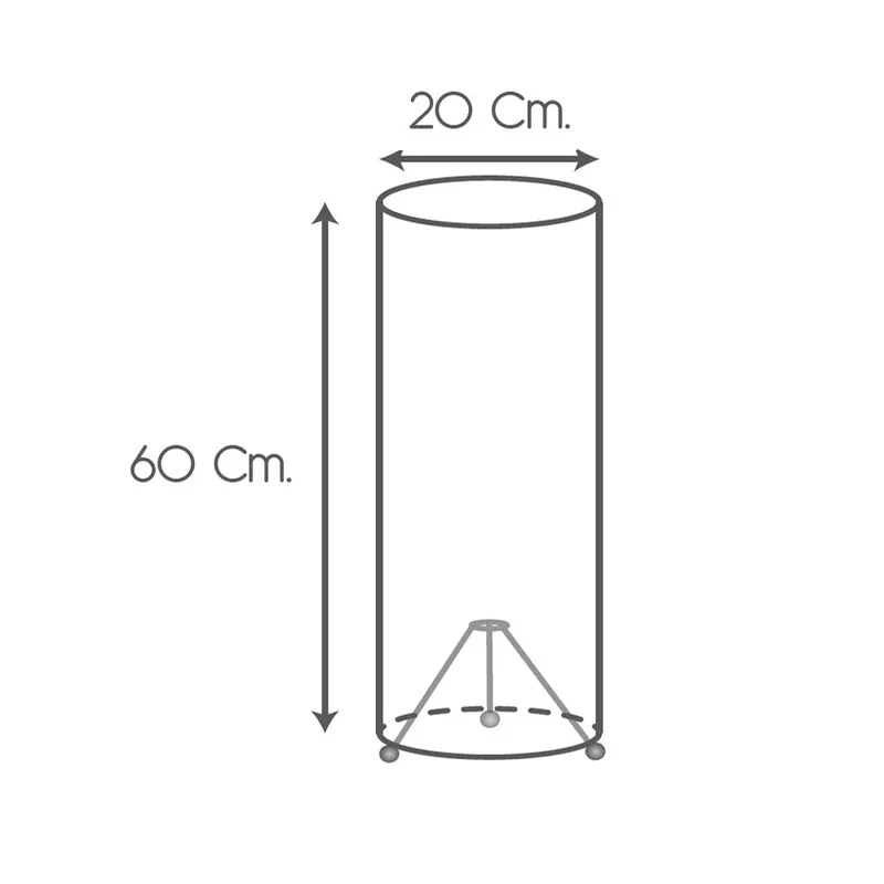 Abat-jour sur mesure Cylindrique (Lampadaire) Económico