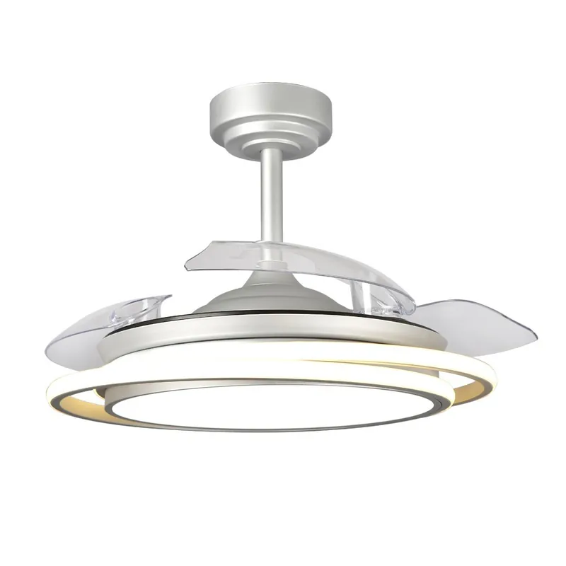 Ventilateur LED avec pales pliantes Antila Argent CCT Dim (60W) Barato