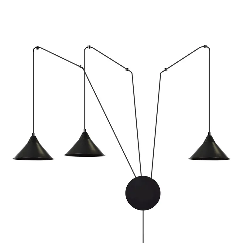 Súper Precio Applique Murale Cerremo Noir (3 lumieres)