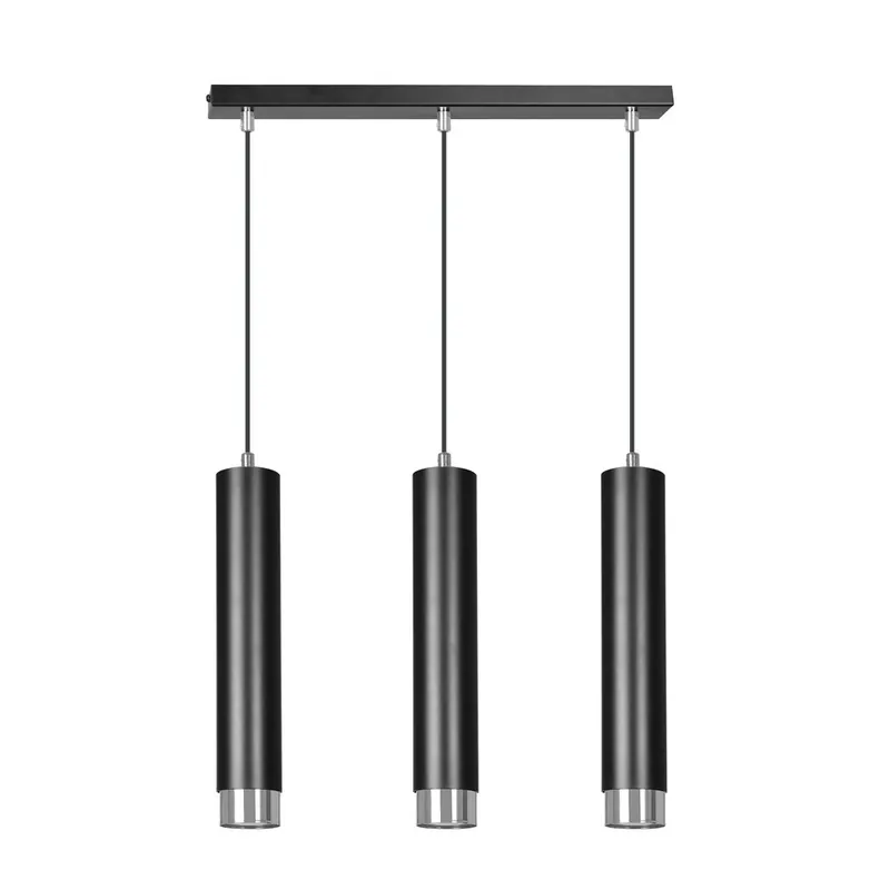 Alta Calidad Regletté de suspension Mura Noir/Chrome (3 lumieres)