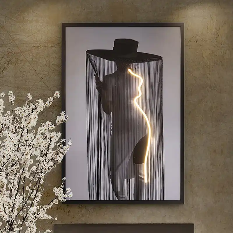 Cuadro con luz LED Diva (120x80cm.) Alta Calidad