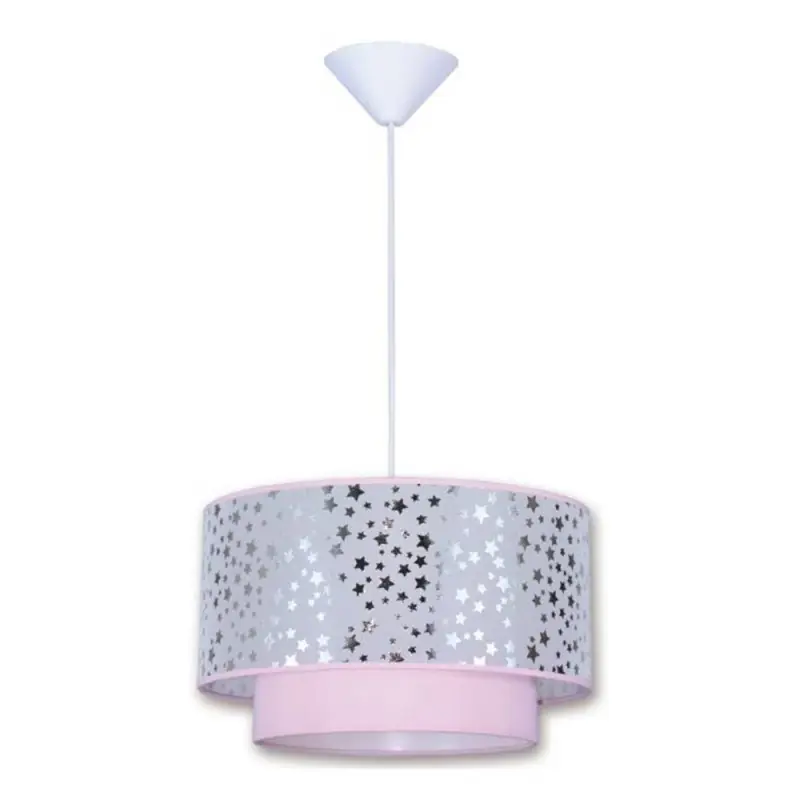 Bestseller Lámpara de techo colgante Destello 1xE27 acabado blanco/rosa estilo infantil 35cm Ø