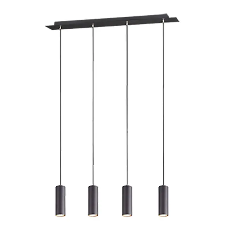 Marca Reconocida Lámpara de techo colgante Marley 4l 4xGU10 acabado metal negro estilo moderno