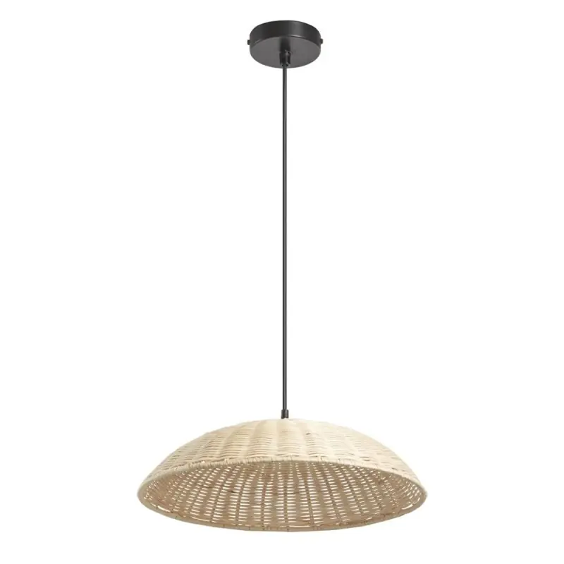 Imprescindible (Must-Have) Lámpara de techo colgante Trenza 1xE27 acabado rattán natural estilo nórdico 40cm Ø