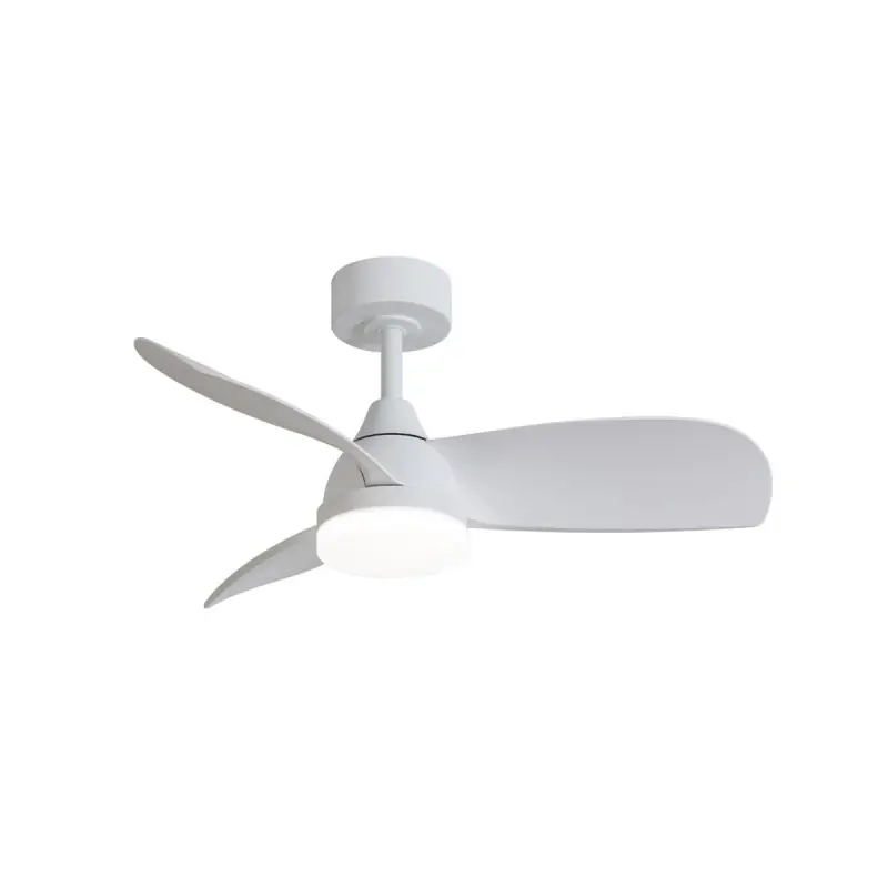 Ventilador de techo Byan blanco LED 18w 3CCT acabado blanco estilo moderno motor DC 92cm Ø Solo Hoy