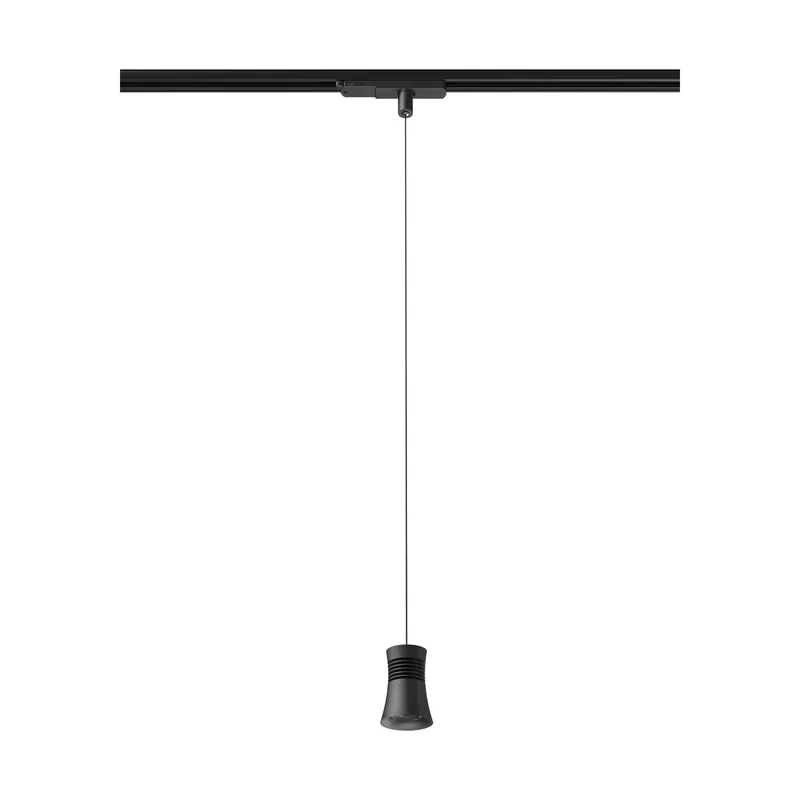 Popular Mantra Pagoda Lámpara de techo colgante LED 12.5W 3000K Pista Trifásica negro 7782
