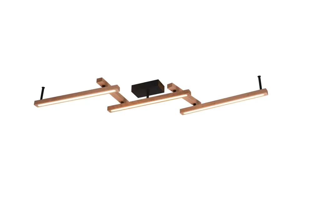 Plafón de techo Trio Bellari grande LED madera CCT regulable con mando 180cm 626410530 Stock Limitado