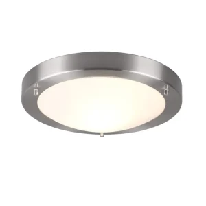 Precio De Fábrica Plafón de baño Trio Condus níquel mate IP44 Ø31,5cm 6801011-07