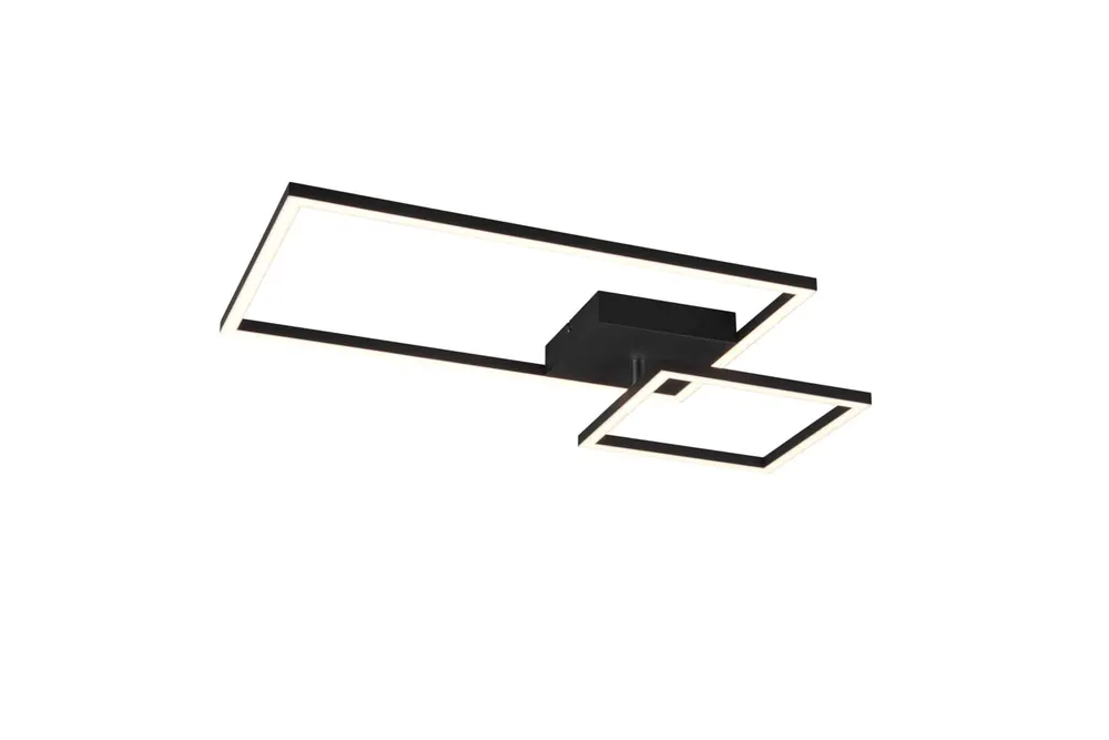 Plafón de techo Trio Padella LED negro mate 3000K regulable 63,5cm R62642132 Ocasión Especial
