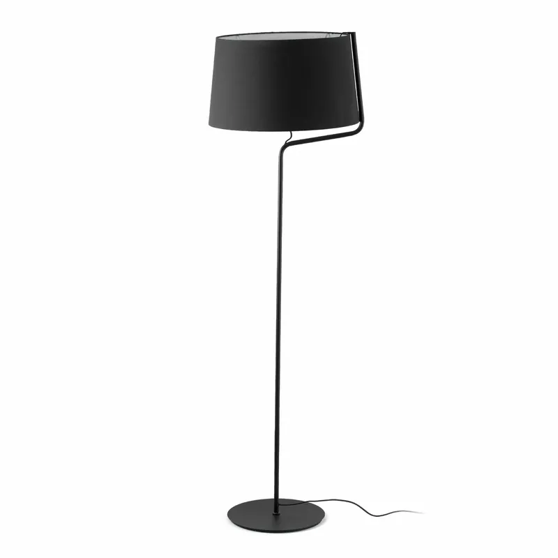 Comprar En Línea Lámpara de pie salón Faro Berni E27 LED negro Ø48cm 29336