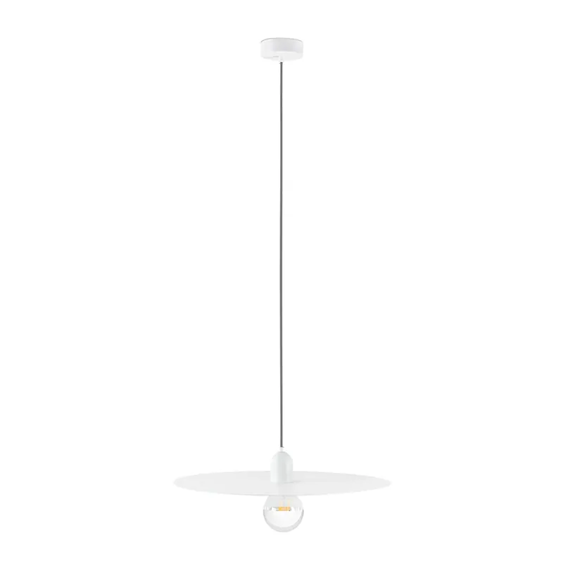 Lámpara de techo colgante Faro Plat E27 LED blanco mate Ø50cm 68146 No Te Lo Pierdas