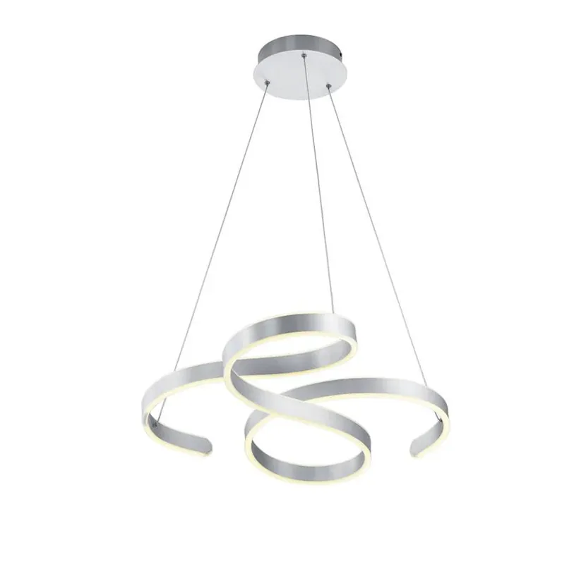 Rebajas Lámpara de techo colgante Trio Francis LED aluminio pulido 3000K regulable 150cm 3