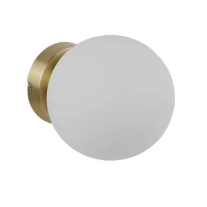 Garantía De Devolución De Dinero Aplique de pared MDC Ronda LED dorado latón 20W 577736101