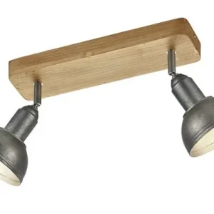 Foco Trio Delhi 2 luces níquel antiguo 33cm 8 Últimas Unidades