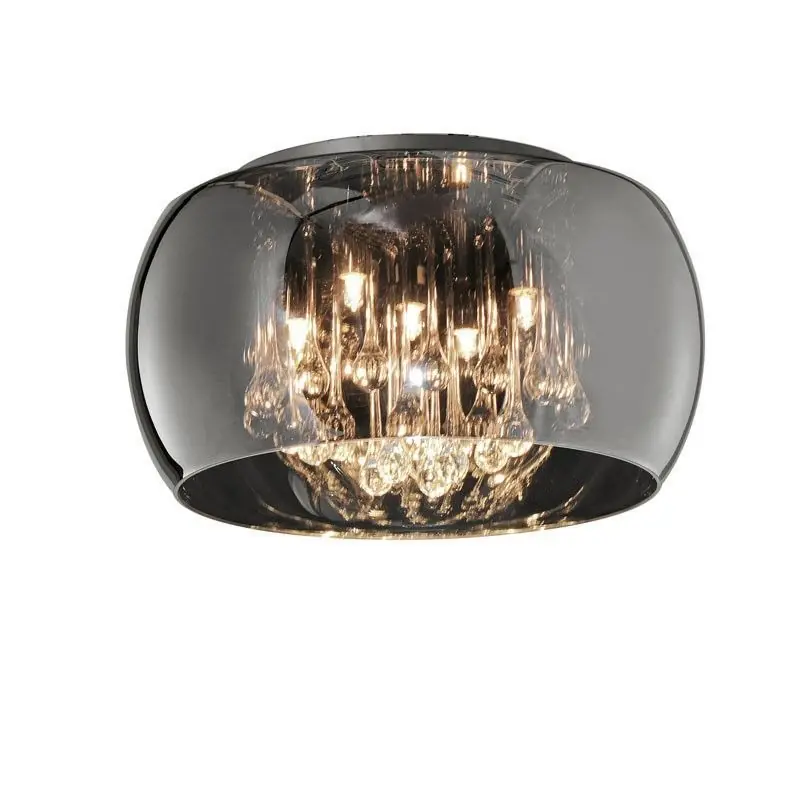 Plafón de techo Trio Vapore 5 luces vidrio cromo Ø40cm 6 Solo Hoy