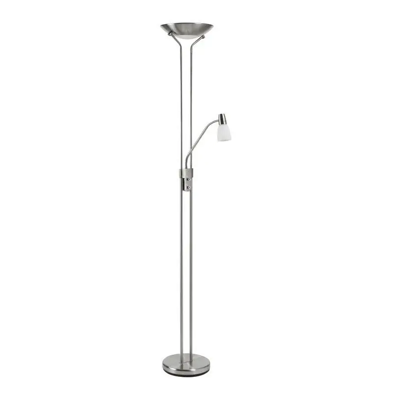 Precio Económico Lámpara de pie de salón MDC Doris LED 2 luces cromo 26W 567723526