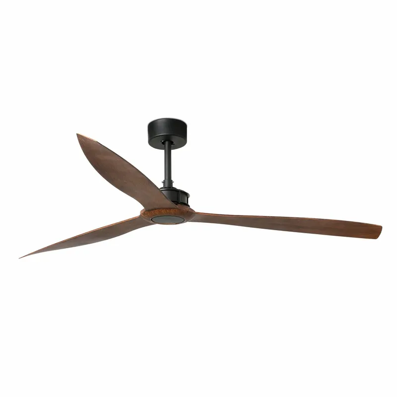 Ventilador de techo sin luz Faro Just motor DC palas de madera nogal Ø178cm 3 palas 33430 Certificado