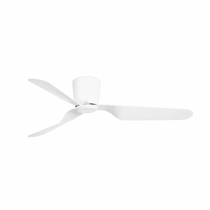 Venta Final Ventilador de techo sin luz Faro Pemba motor DC blanco brillo Ø132cm 3 palas 33471N