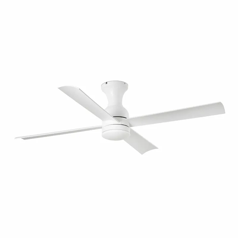 Ventilador de techo con luz Faro Fraser motor DC LED blanco mate Ø120cm 4 palas 33756 Venta Final