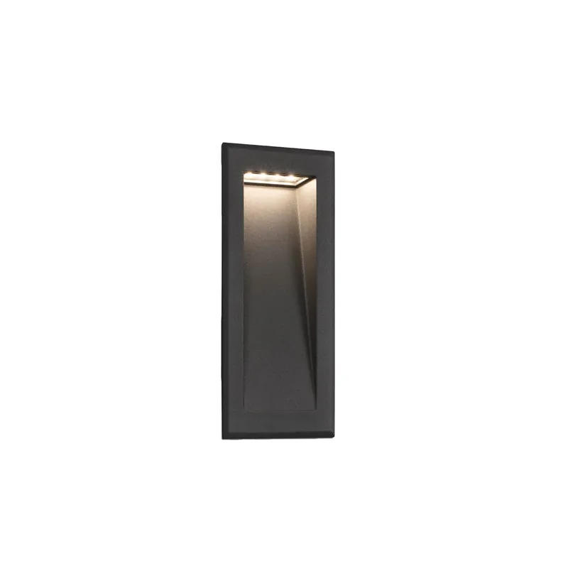 Imprescindible (Must-Have) Empotrable de pared exterior Faro Soun LED gris oscuro 3000K IP65 120° 10cm 70833