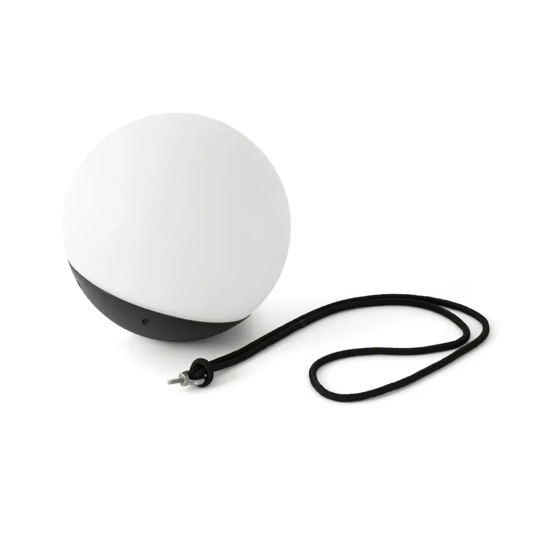 Lámpara de mesa de exterior portátil Faro Voila 19cm LED negro mate 3000K IP44 opal 71565 Popular