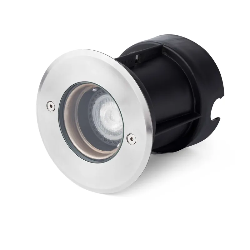 Empotrable de suelo exterior Faro Tecno 12cm GU10 LED inoxidable satinado IP67 71489N Envío Inmediato