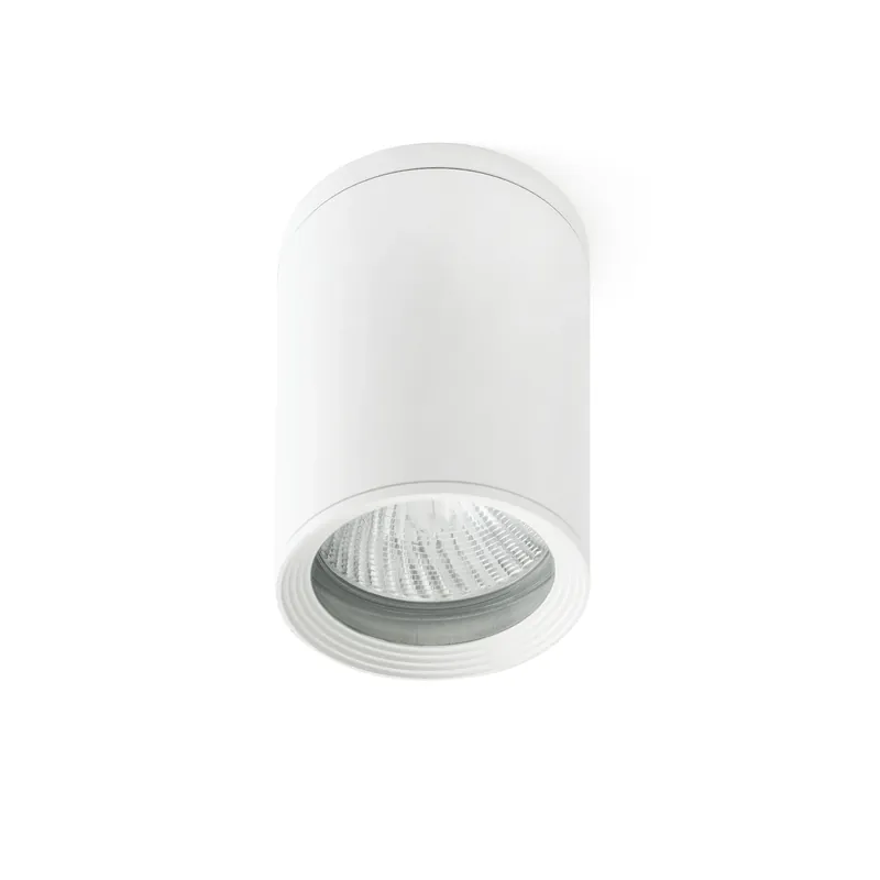 Plafón de exterior Faro Tasa 14cm E27 LED blanco mate IP44 70821 Garantía De Devolución De Dinero