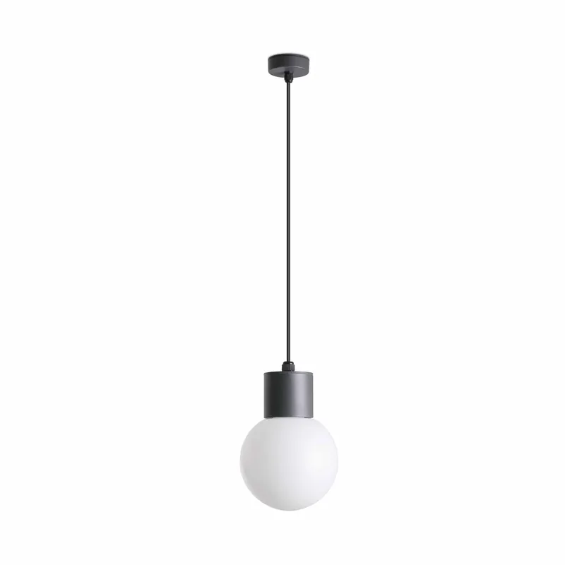 Súper Precio Lámpara colgante de exterior Faro Moon 159cm E27 LED gris oscuro IP44 opal 74427C-01