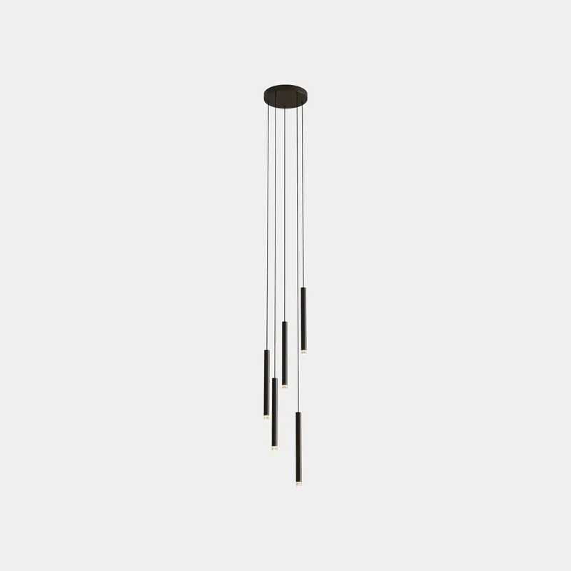 Lámpara de techo colgante LedsC4 Candle Chandelier LED 5 luces negro 2700K DALI 00-8317-60-60 Comprar En Línea