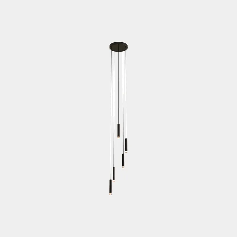 Oferta De Temporada Lámpara de techo colgante LedsC4 Candle XS Chandelier LED 5 luces negro 2700K 00-8537-60-60