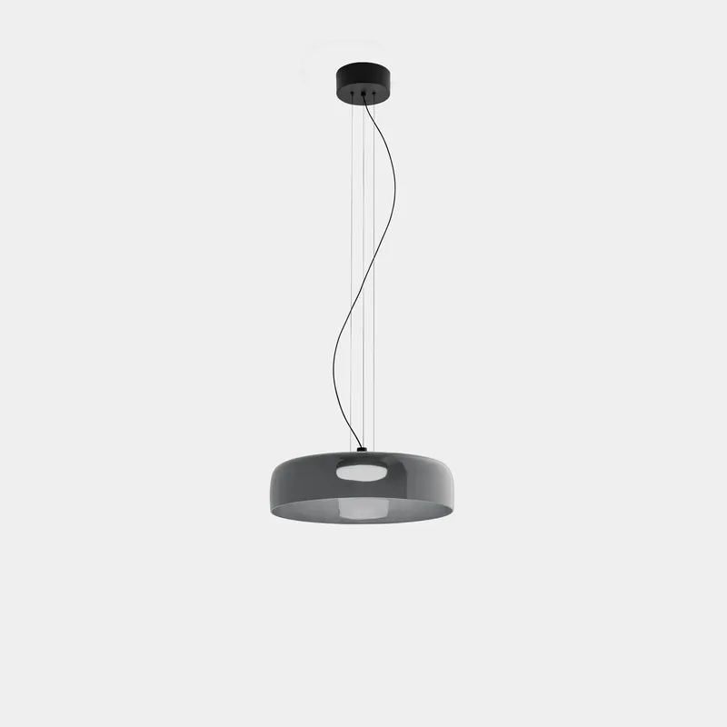 Precio Económico Lámpara de techo colgante LedsC4 Levels LED negro fumé CCT regulable DALI Ø42cm 00-A044-05-12