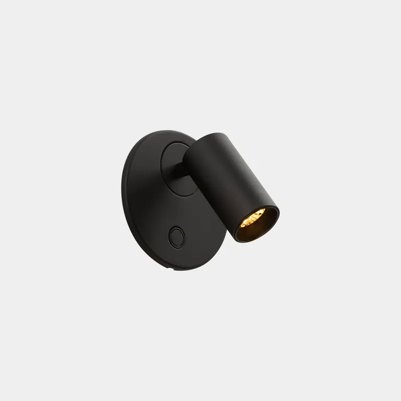 Aplique de pared con lector LedsC4 Chic LED negro 2700K táctil 05-8509-05-05 Oferta De Temporada