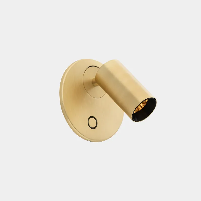 Rebajas Aplique de pared con lector LedsC4 Chic LED oro mate 2700K táctil 05-8509-DN-DN