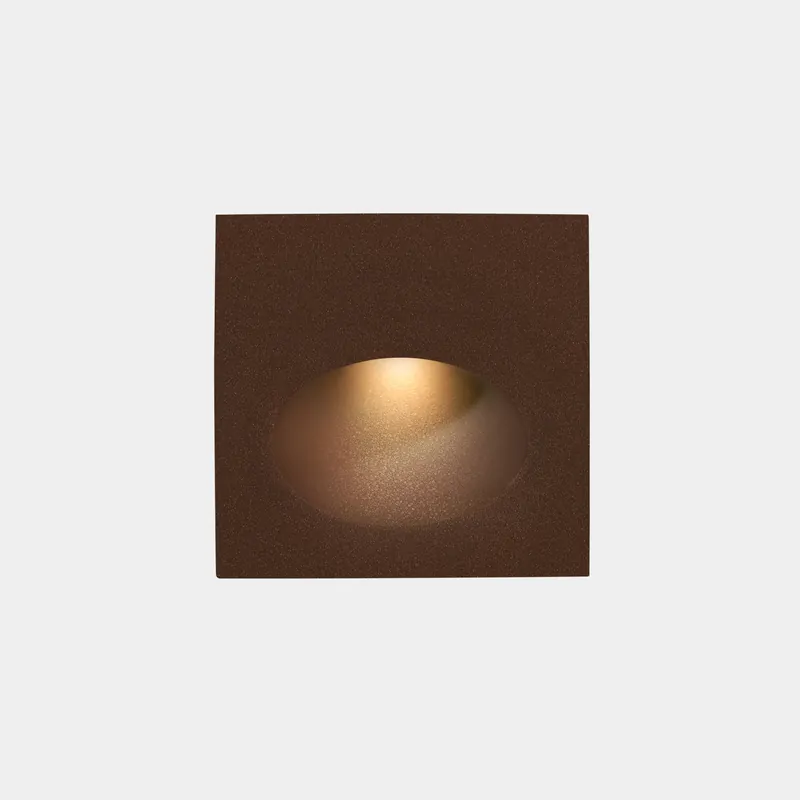 Última Versión Empotrable de pared LedsC4 Bat Square Oval LED marrón 4000K IP66 05-E016-J6-CM