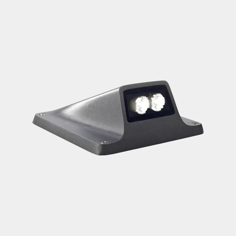 Baliza de exterior LedsC4 Rexel 2 Leds LED gris urbano 3000K IP66 55-9883-Z5-CL Envío Exprés