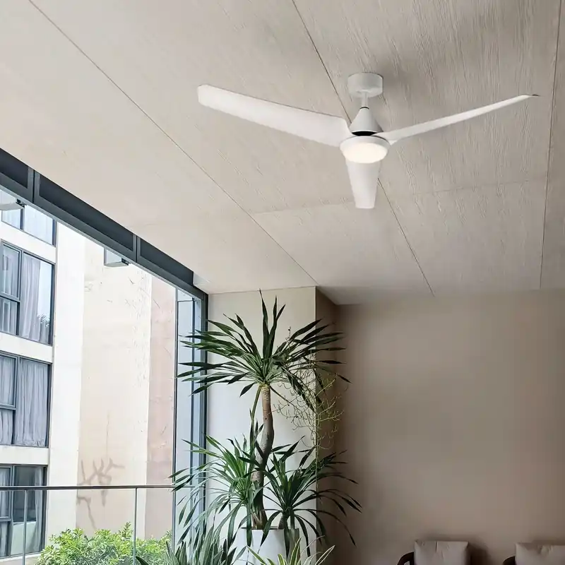 Últimas Unidades ACB Bora Ventilador de techo baño blanco mate LED motor DC mando regulable 3000-4000-6000K