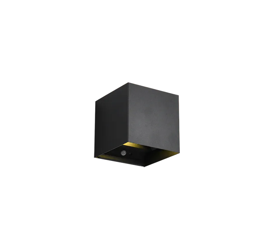 Aplique de exterior Trio Talent LED portátil 2 luces negro mate 3000K con sensor IP44 R27759132 Favorito De Clientes