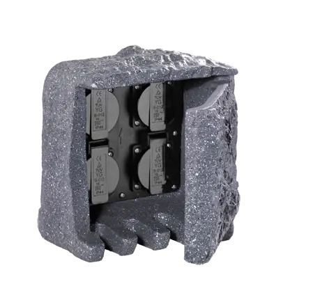 Última Oportunidad Columna de enchufes de exterior Trio Garden Socket gris IP44 19cm 9962-11