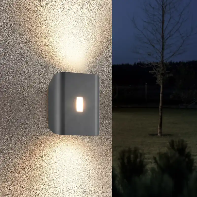 Aplique de exterior Trio Santerno LED antracita arriba y abajo IP54 246660342 Precio Reducido