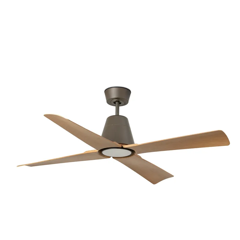 Ventilador de techo con luz Faro Typhoon motor DC palas de madera LED arce 3000K IP44 Ø127cm 4 Súper Precio
