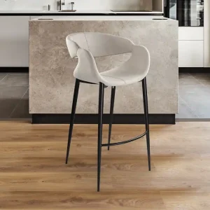 Taburete Schuller Giro II negro y blanco madera 52x93cm Precio De Oferta