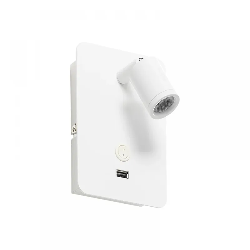 Aplique de pared MDC USB LED blanco 3000K IP20 3W 576018102 Oferta
